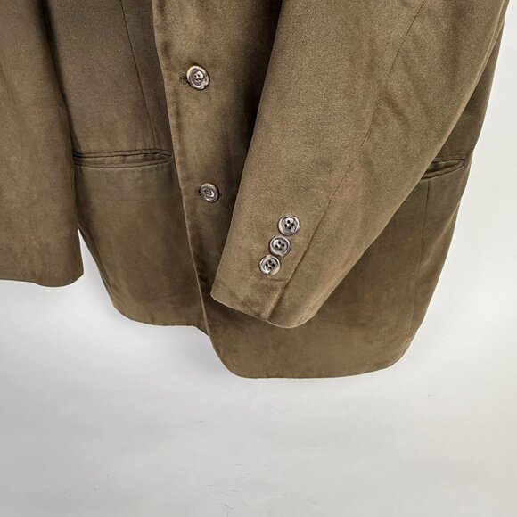 Vintage J.Riggings Men's Faux-Suede Blazer Brown Size 42R - Picture 2 of 7